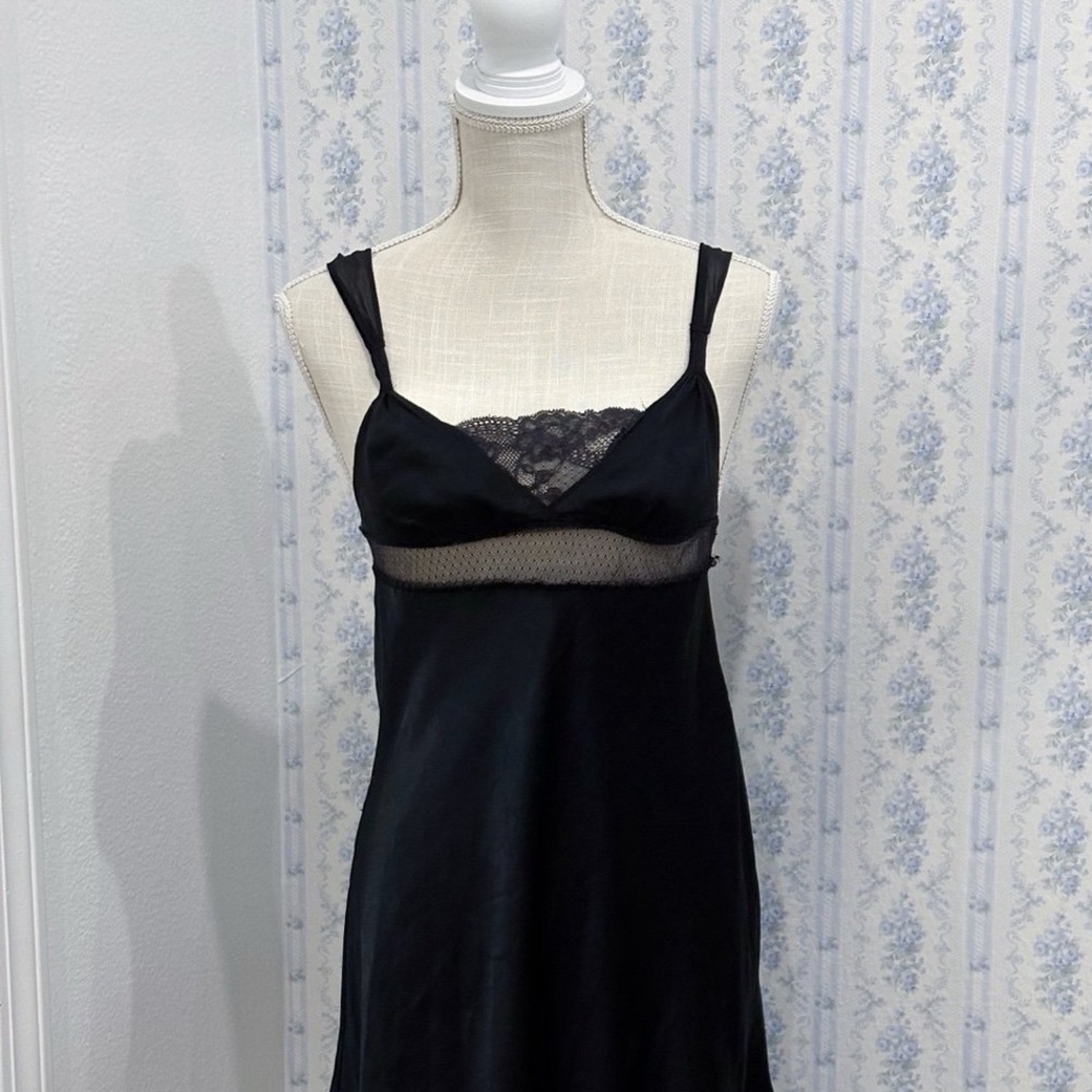 Vintage Victoria's Secret black slip dress